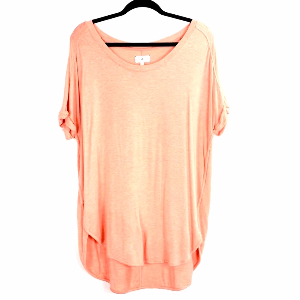 Lou & Grey Women's Hi-Low Tunic Tee Coral  Large